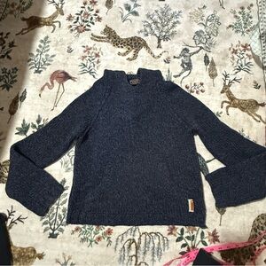 Abercrombie & Fitch Dark Blue Turtleneck 100%merino wool Sweater vintage M